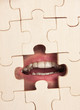 Foto: opened mouth through puzzles opened mouth through puzzles