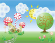 vector spring background