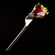 Radish on a fork