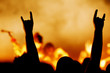 Cheering crowd at concert Cheering crowd at concert