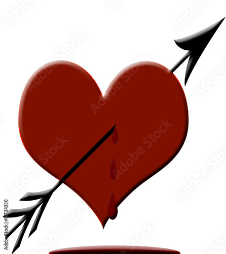 Love Heart Icon. Bleeding Heart the true symbol