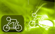 Illustration: Illustration of a symbol of athlete in cycle Illustration of a symbol of athlete in cycle