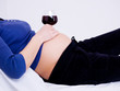 glass of wine on the stomach