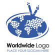 Worldwide multimedia streaming sample logo template Worldwide multimedia streaming sample logo template