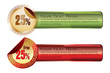 Red green commercial ribbons