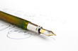 Green Fountain Pen with Obscured Writing