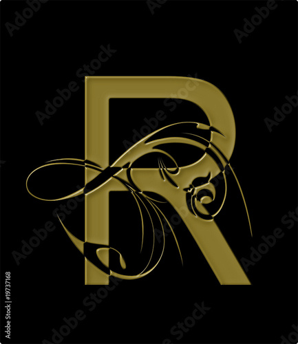 Letter R gold