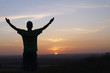 Man and sunset