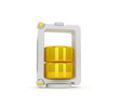 Half charged battery icon for mobile application