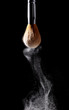 thick professional brush and loose powder particles thick professional brush and loose powder particles