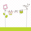 Baby girl arrival card