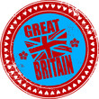 Grunge rubber stamp with the name of Great Britain