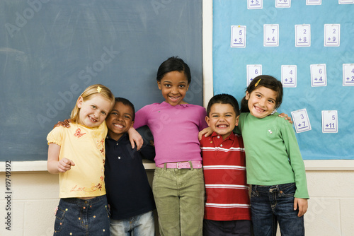 Photo: Students Standing in Classroom. Students Standing in Classroom.