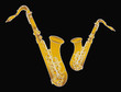 Saxes in a digital art format monochrome