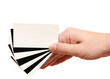 contrast business card in hand contrast business card in hand