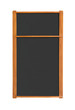 Blank menu chalkboard with two sections cutout
