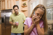 Father watching Daughter on phone