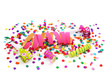 Party decoration isolated on white background