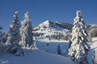 schnee in den bergen