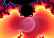 Bright fractal as a red-hot rocks Bright fractal as a red-hot rocks