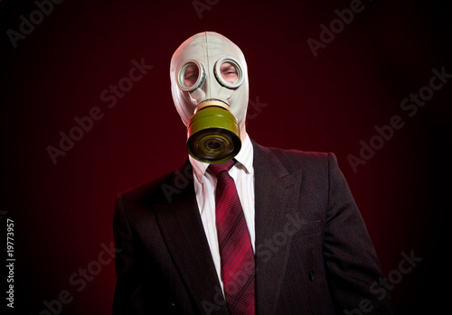 Photo: person in a gas mask person in a gas mask