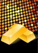 Vector stacked bars of gold bullion