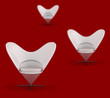 Red Background Soft White Stylish Chairs