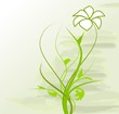 Nature in spring, watercolor background