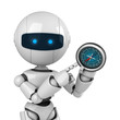 Funny robot stay with compass Funny robot stay with compass