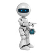 Funny robot stay with compass Funny robot stay with compass
