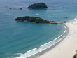 Tauranga, la plage, vue du mont Maunganui
