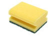 Une éponge jaune sur fond blanc Une éponge jaune sur fond blanc
