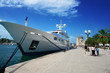 Luxury yacht in port Luxury yacht in port