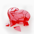 red broken heart