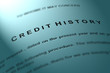 Credit history. Financial concept