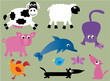 Collection of cute animals
