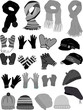 Winter wardrobe-icon vector Winter wardrobe-icon vector