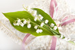 Photo: Lillies on wedding pillow Lillies on wedding pillow