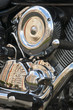 Motorbike's chromed engine