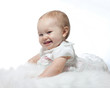 Innocent caucasian baby in high key Innocent caucasian baby in high key