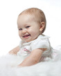 Innocent caucasian baby in high key Innocent caucasian baby in high key