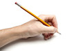 Left Hand Writing with Pencil