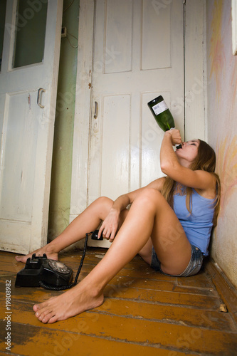 Photo: Alcoholic woman Alcoholic woman