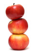 red apples pyramid on white red apples pyramid on white