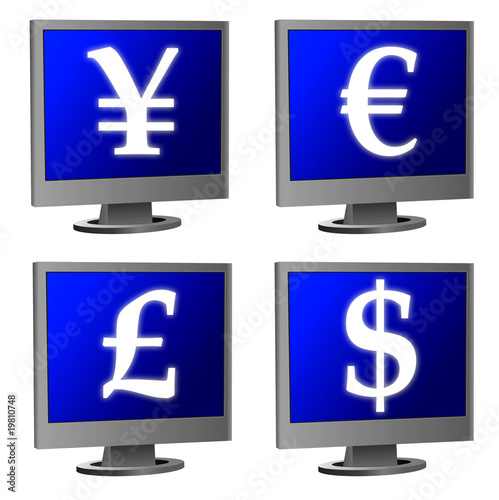 currency signs. currency signs dollar euro