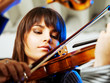 beautiful violinist playing