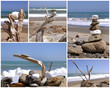Land art sur une plage près de Greymouth - New Zealand Land art sur une plage près de Greymouth - New Zealand