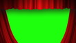Red curtain opens