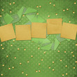 Grunge papers design in scrapbooking style with frame