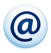 Mail sign in a blue glassy ball